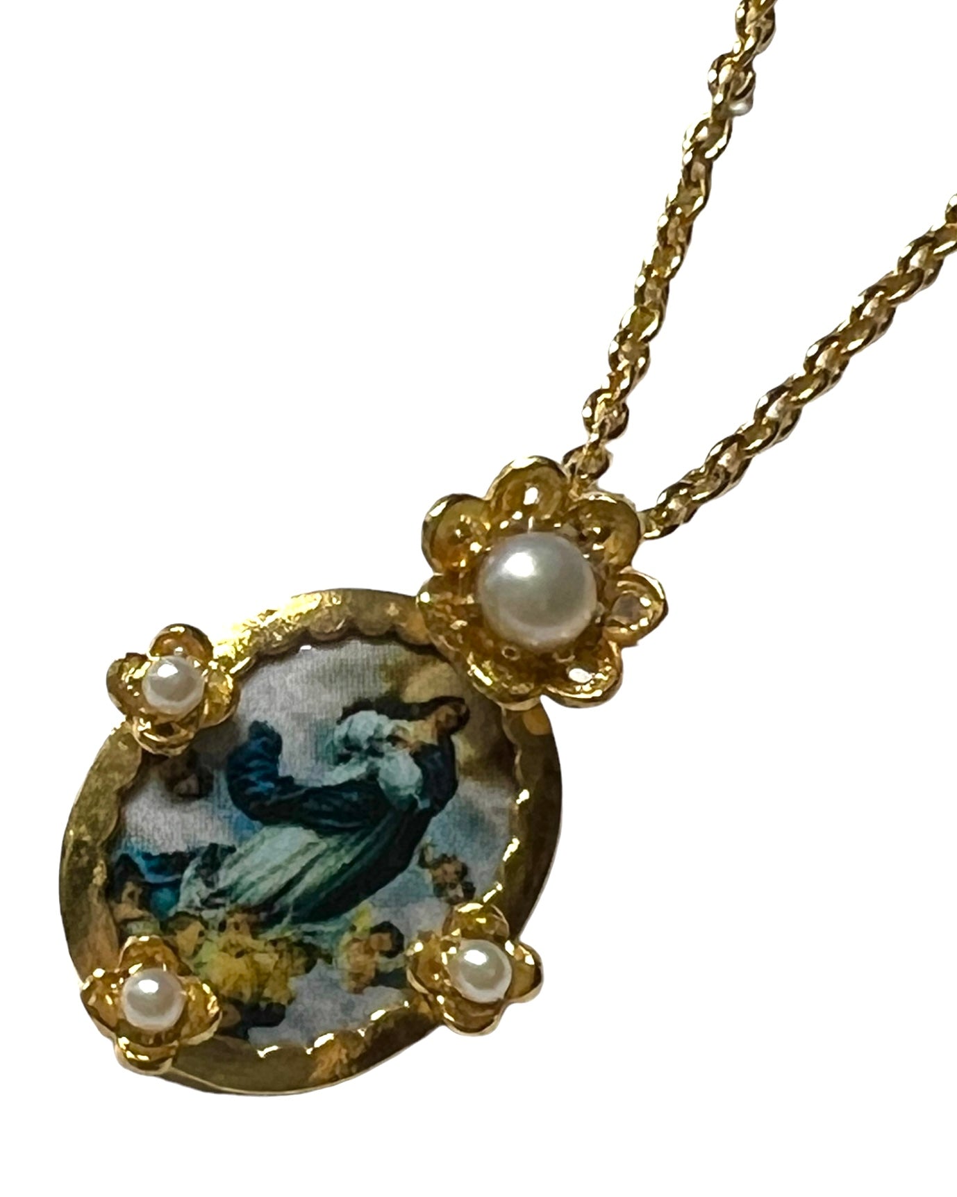 Our Lady of Conception Necklace in Gold Plated Silver