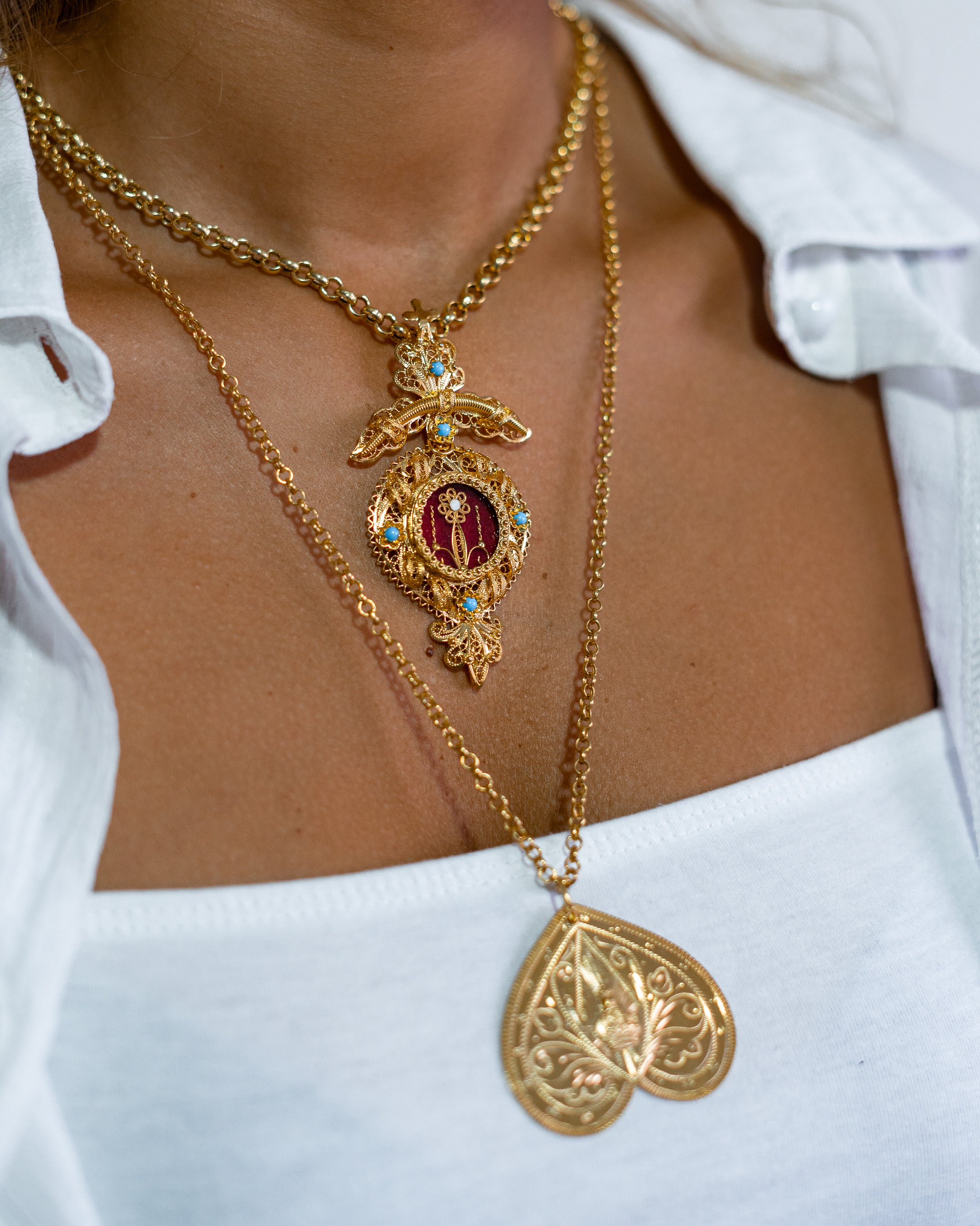 Filigree Custody Medal in Gilded Silver