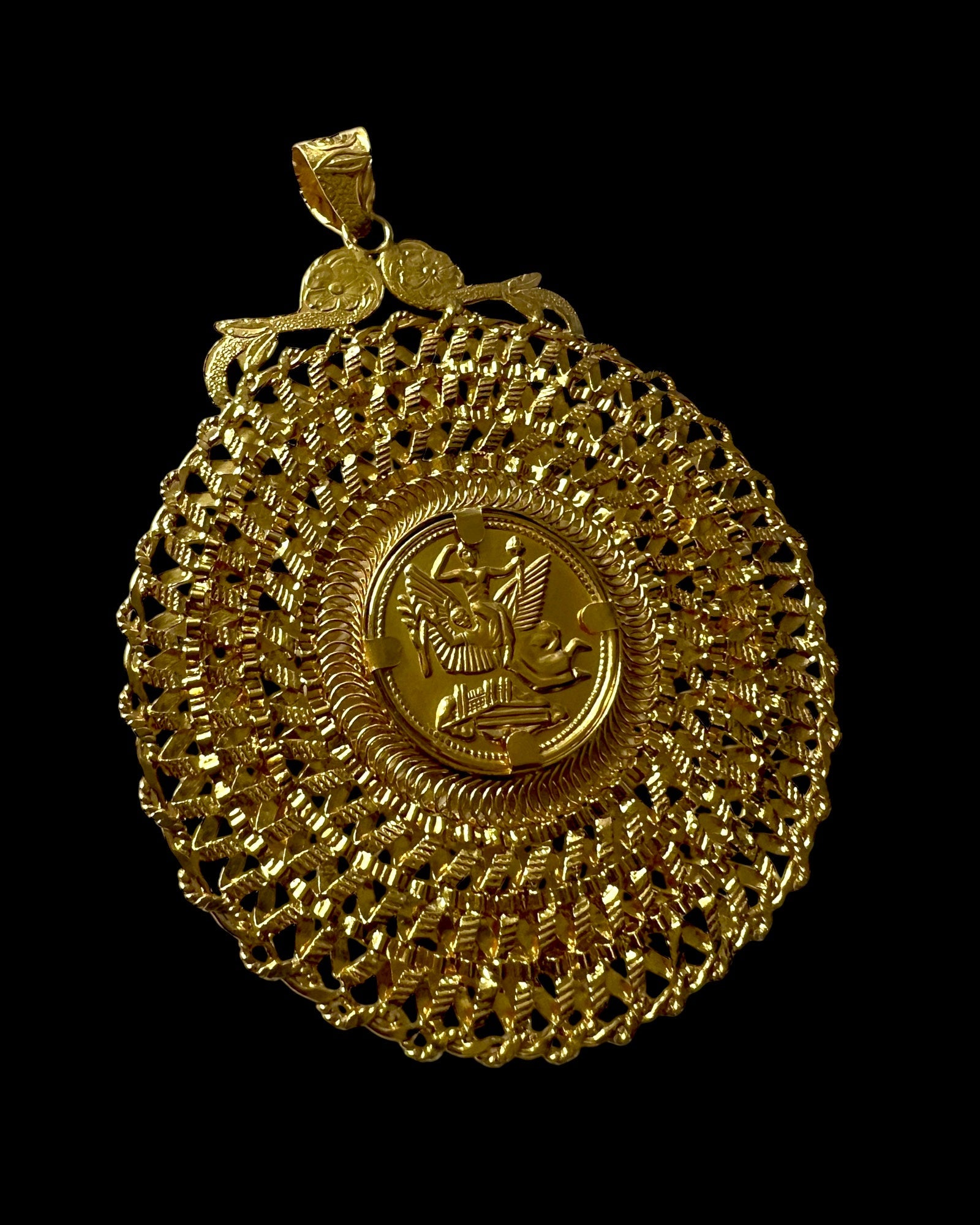 Libra Image Medal in Gold Plated Silver