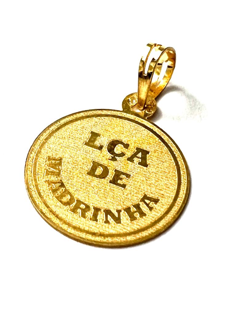Medalha Lça de Madrinha em Ouro 19kl