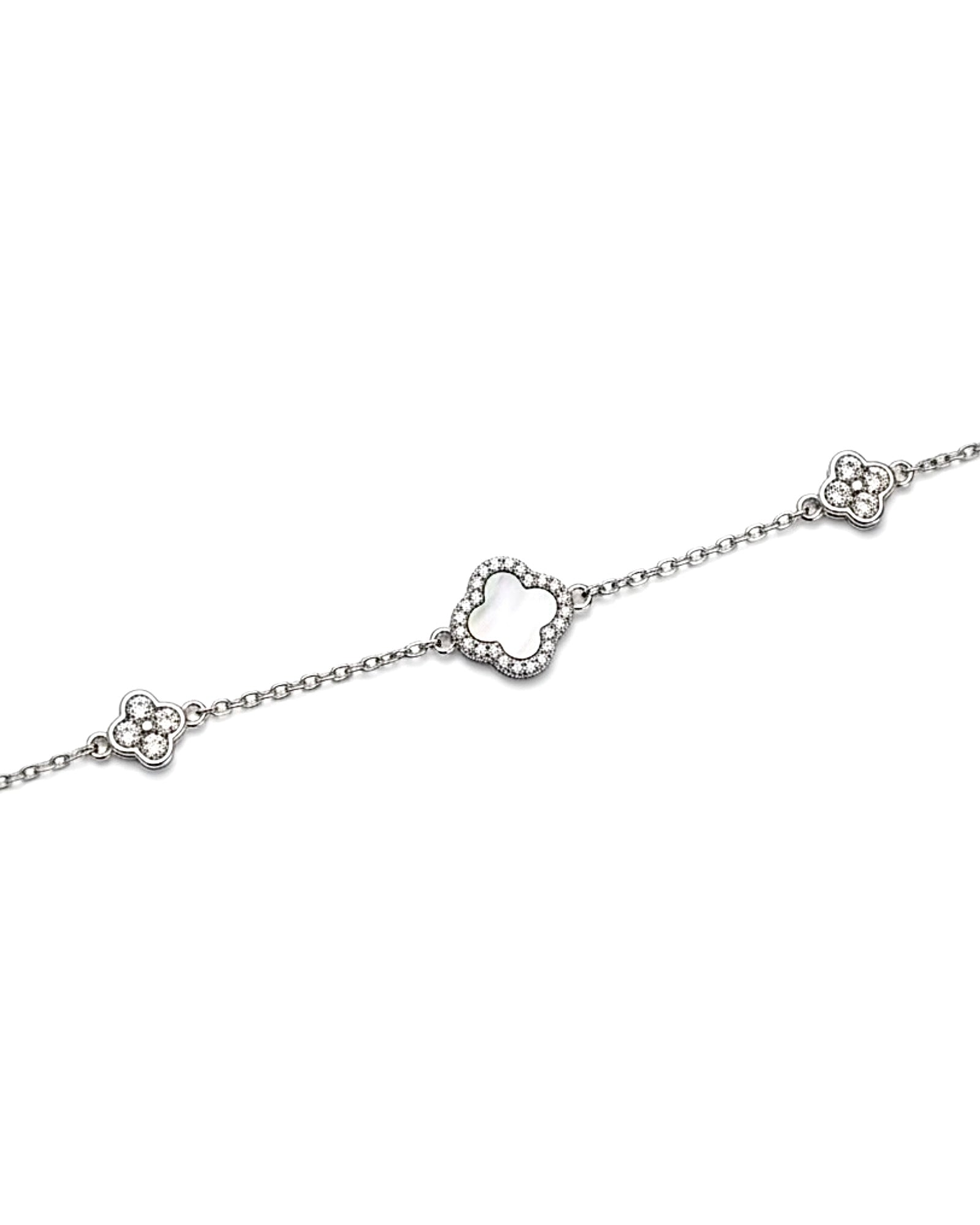 Pulseira Trevos em Prata