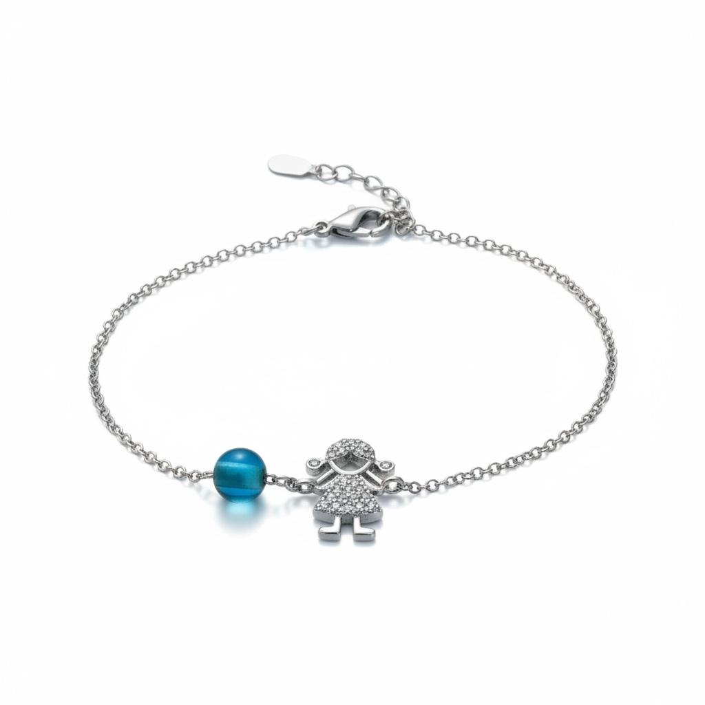 Pulseira Menina em Prata
