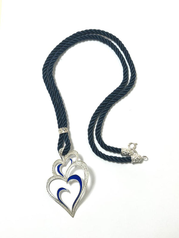 Heart of Viana Necklace 22 With Blue Enamel