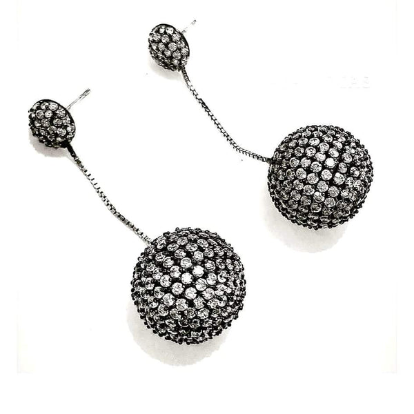 Earrings with Hanging Sphere